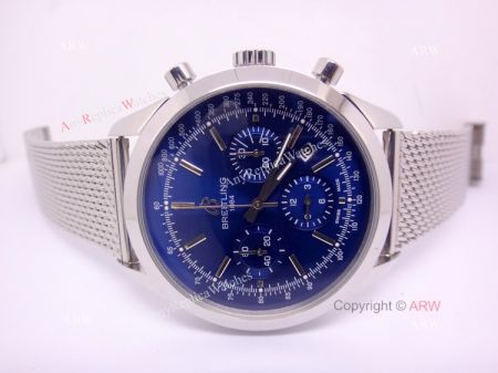 Breitling Transocean Replica watch - SS Blue Chronograph Watch
